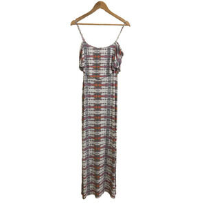 TART Overlay Tie Dye‎ Maxi Dress White Pink Gray Size Small